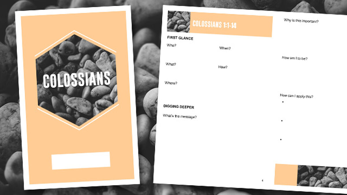 Colossians Bible Study Booklet image number null